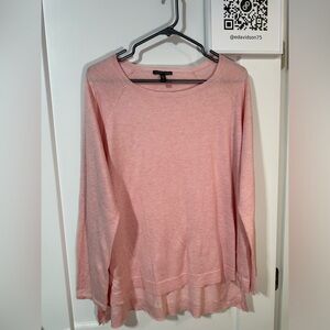 Eileen fisher lightweight pink high low sweater super soft lyocell cotton silk